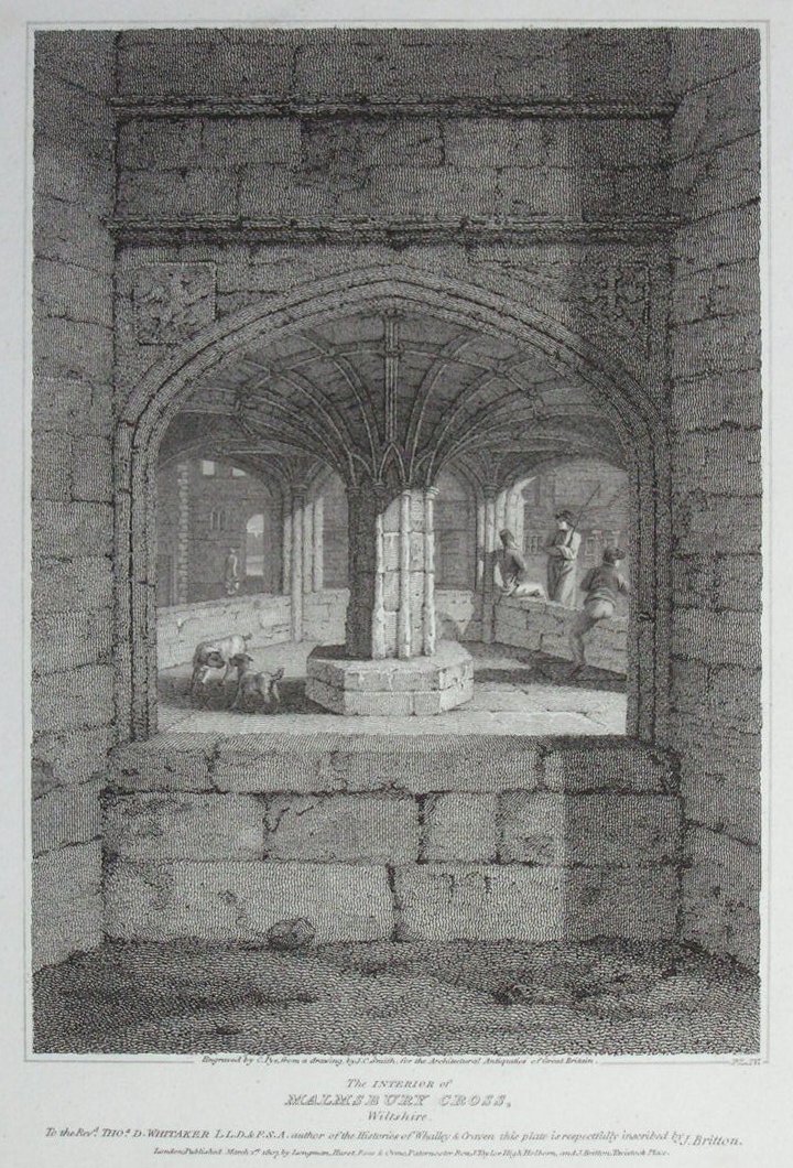 Print - The Interior of Malmsbury Cross, Wiltshire - Pye